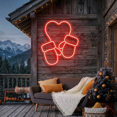 Christmas Gloves Neon Sign