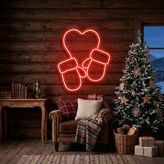 Christmas Gloves Neon Sign