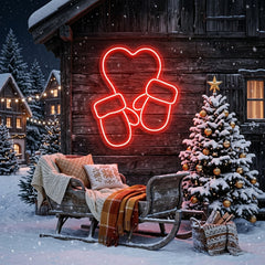 Christmas Gloves Neon Sign