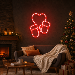 Christmas Gloves Neon Sign