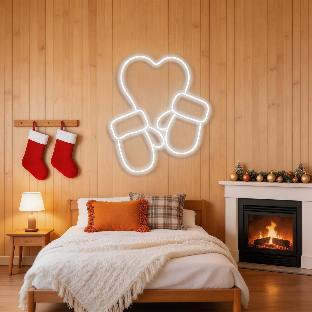 Christmas Gloves Neon Sign
