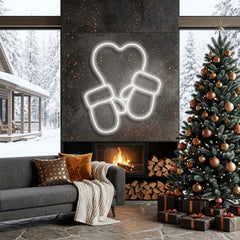 Christmas Gloves Neon Sign