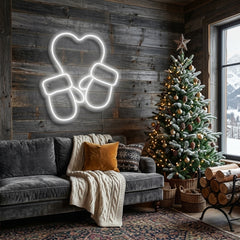 Christmas Gloves Neon Sign