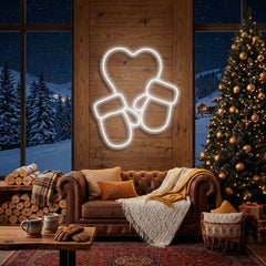 Christmas Gloves Neon Sign