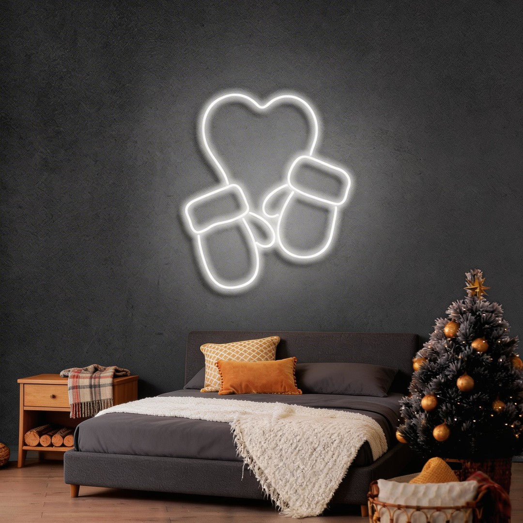 Christmas Gloves Neon Sign