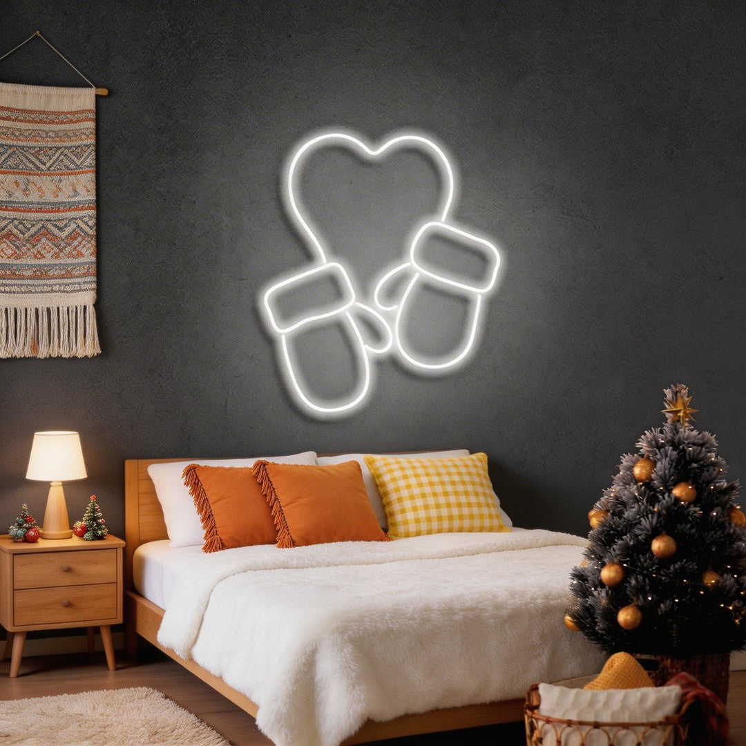 Christmas Gloves Neon Sign