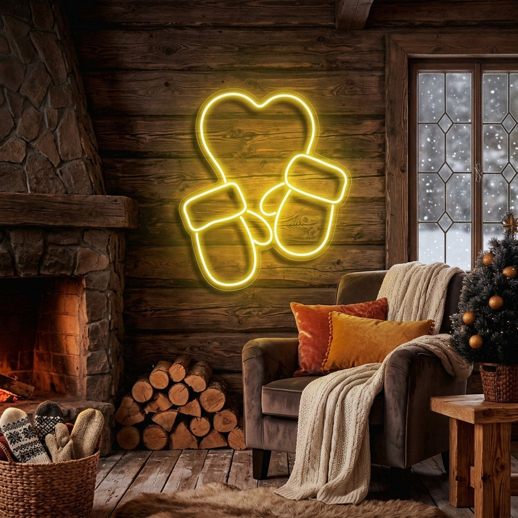 Christmas Gloves Neon Sign