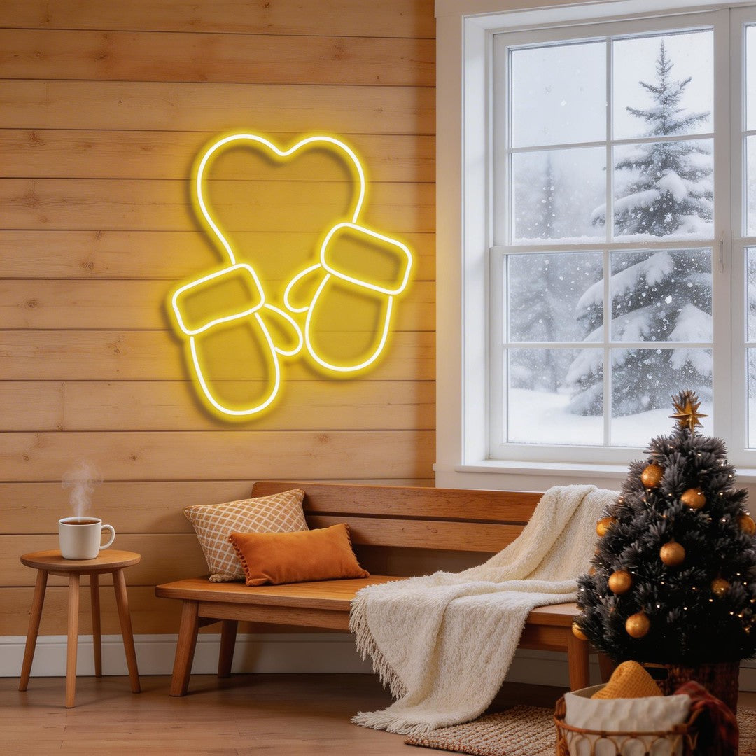 Christmas Gloves Neon Sign