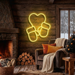 Christmas Gloves Neon Sign