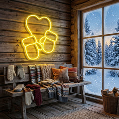 Christmas Gloves Neon Sign