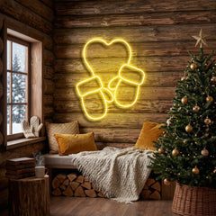 Christmas Gloves Neon Sign