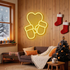 Christmas Gloves Neon Sign