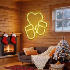 Christmas Gloves Neon Sign