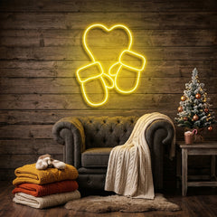Christmas Gloves Neon Sign