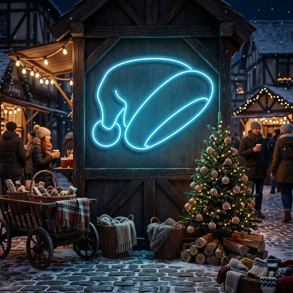 Christmas Hat Neon Sign