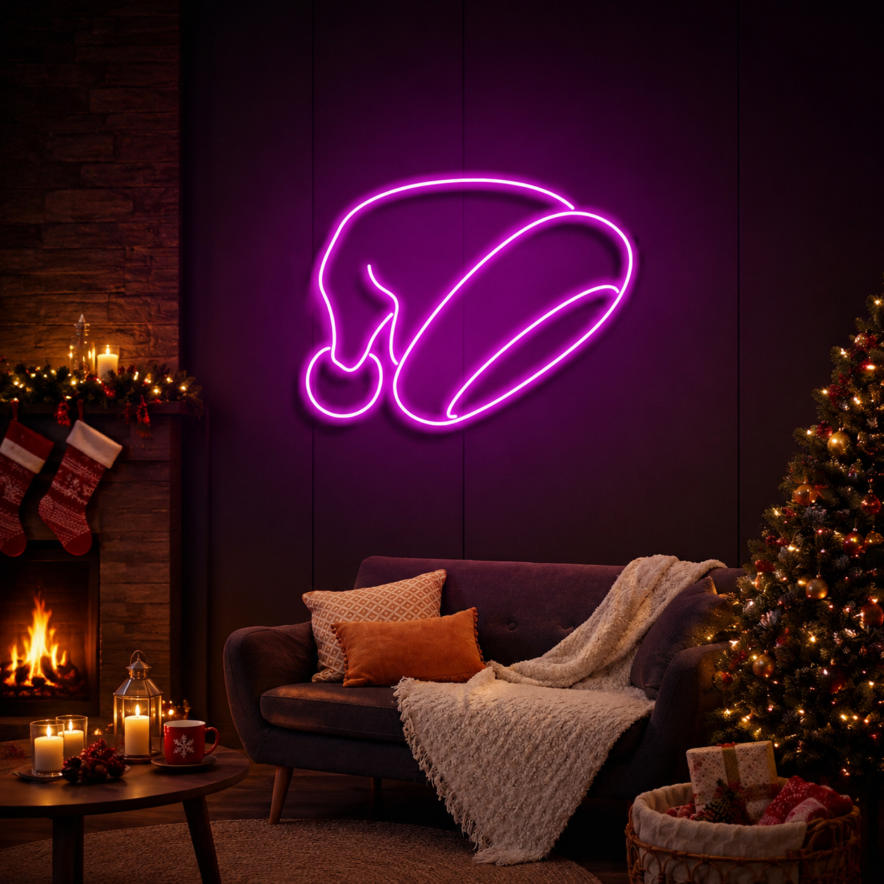 Christmas Hat Neon Sign