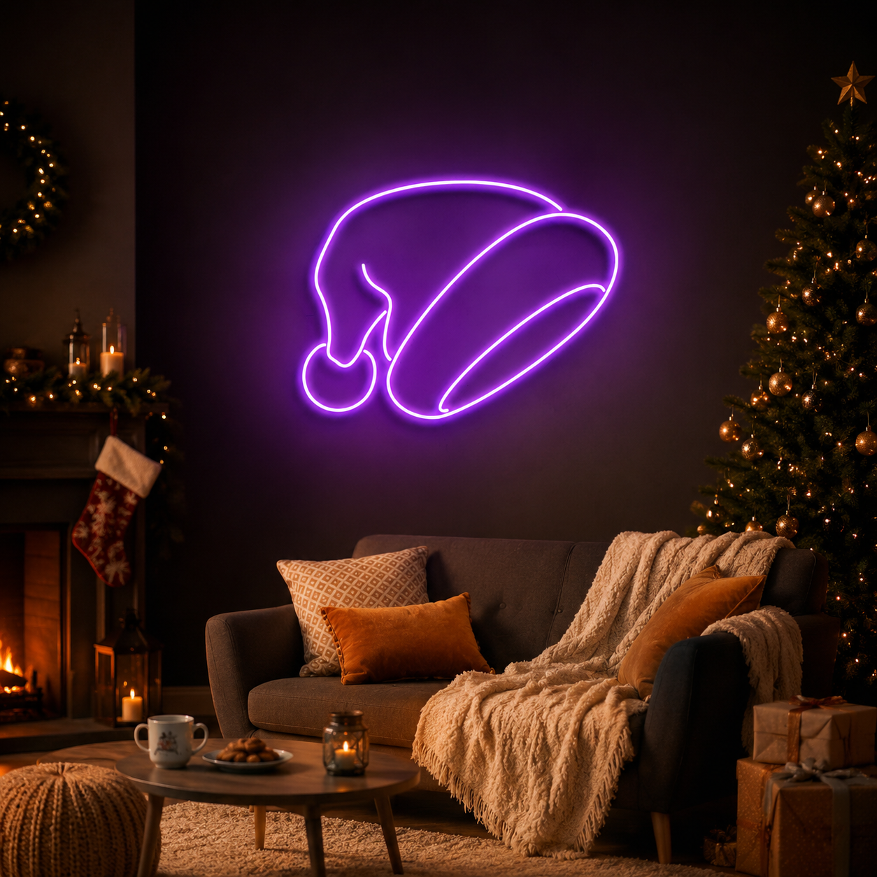 Christmas Hat Neon Sign