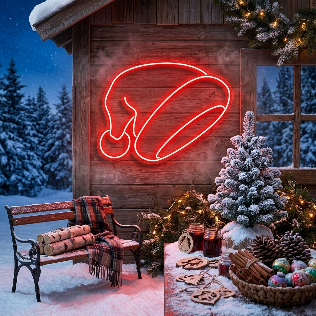 Christmas Hat Neon Sign
