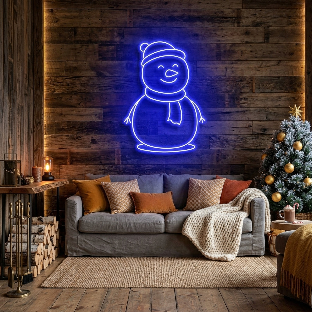 Christmas Snowman Neon Sign