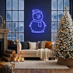 Christmas Snowman Neon Sign