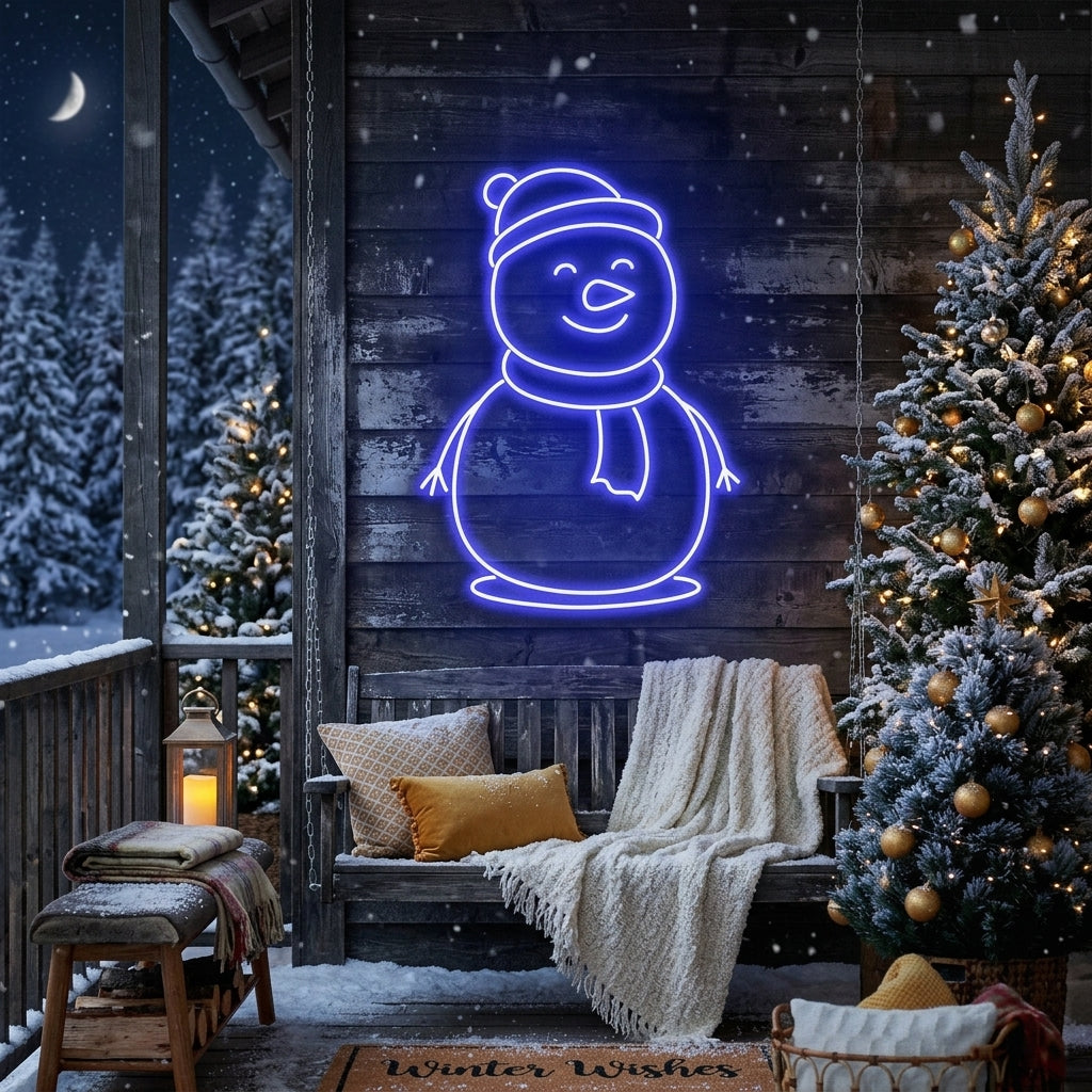 Christmas Snowman Neon Sign