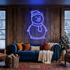 Christmas Snowman Neon Sign