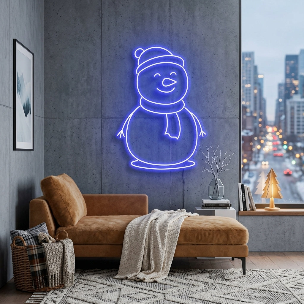 Christmas Snowman Neon Sign