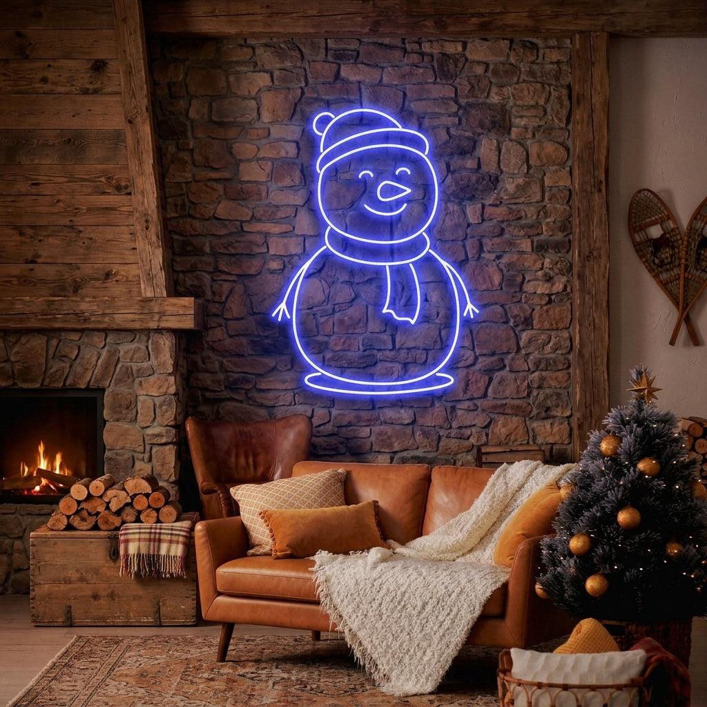 Christmas Snowman Neon Sign