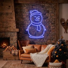 Christmas Snowman Neon Sign