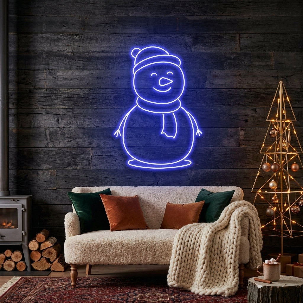 Christmas Snowman Neon Sign