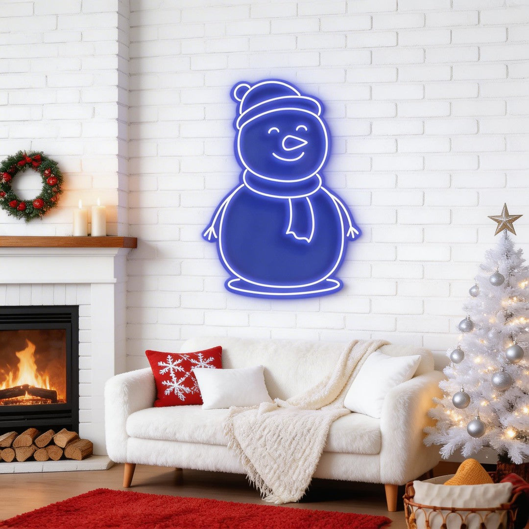 Christmas Snowman Neon Sign