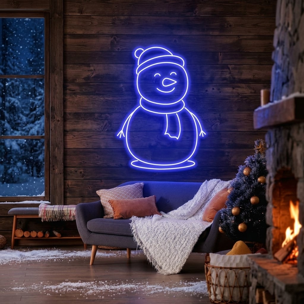 Christmas Snowman Neon Sign