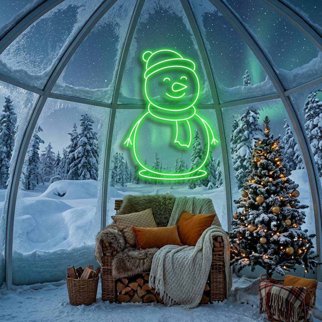 Christmas Snowman Neon Sign