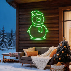 Christmas Snowman Neon Sign