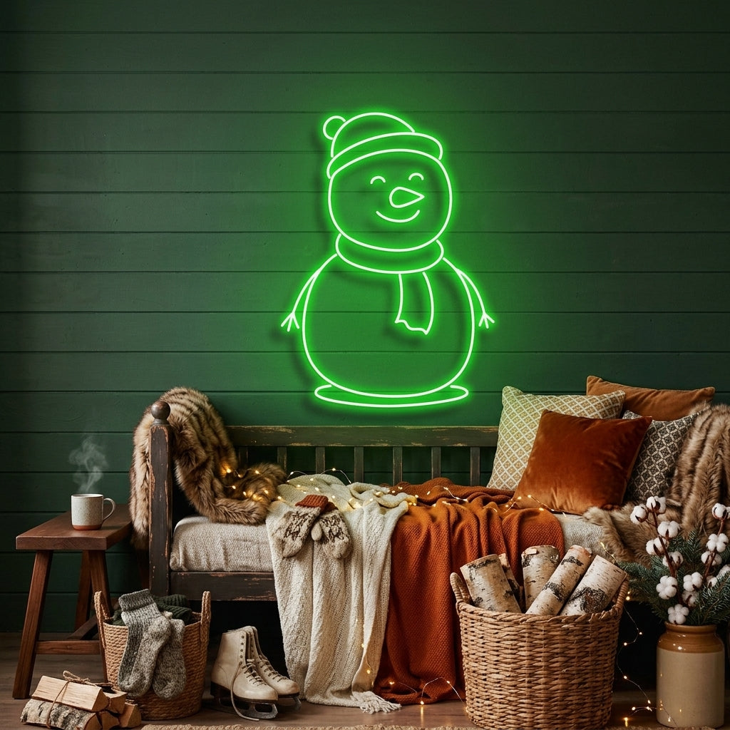 Christmas Snowman Neon Sign