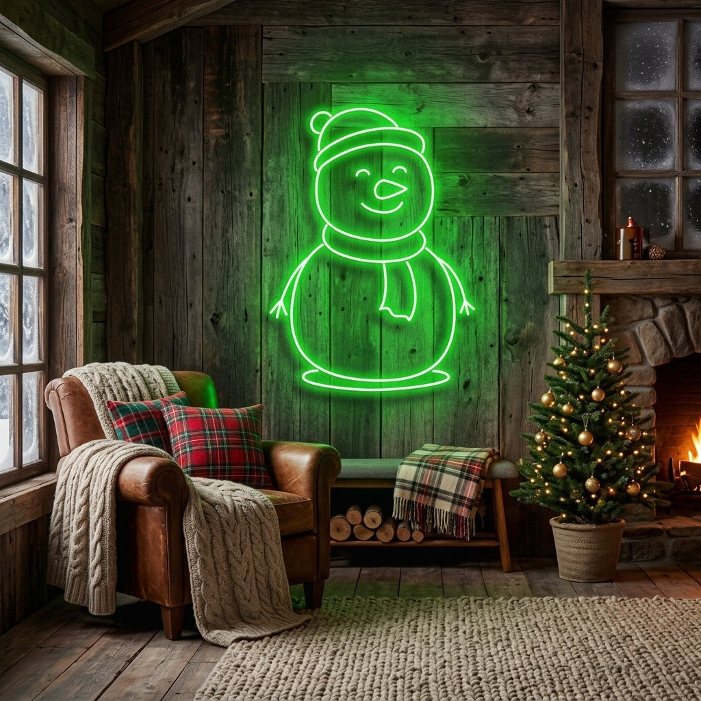Christmas Snowman Neon Sign