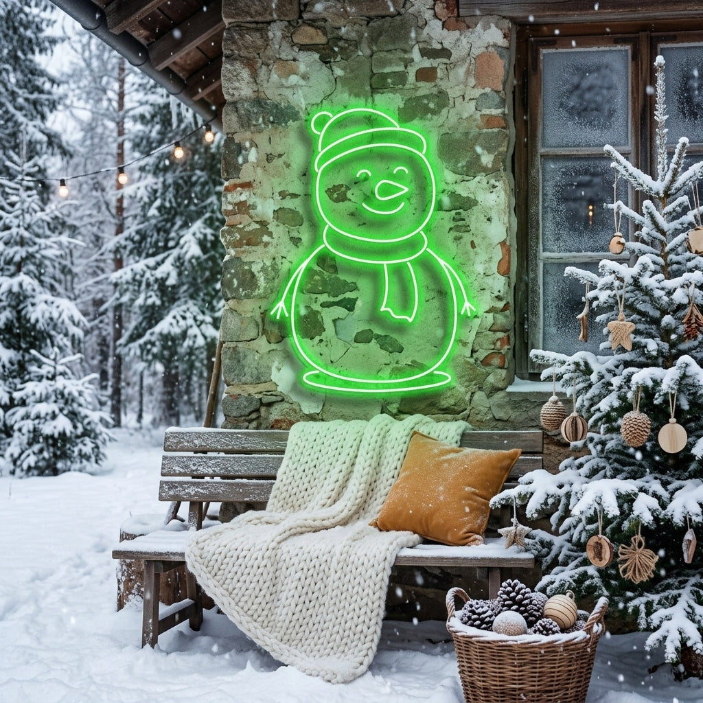 Christmas Snowman Neon Sign