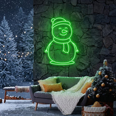 Christmas Snowman Neon Sign