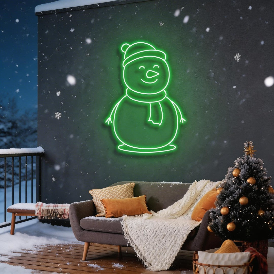 Christmas Snowman Neon Sign