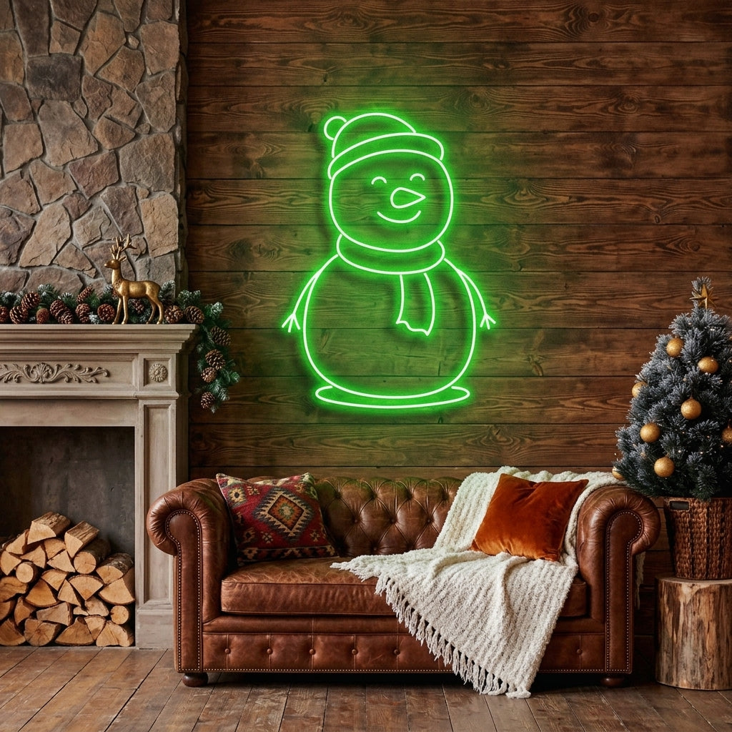 Christmas Snowman Neon Sign