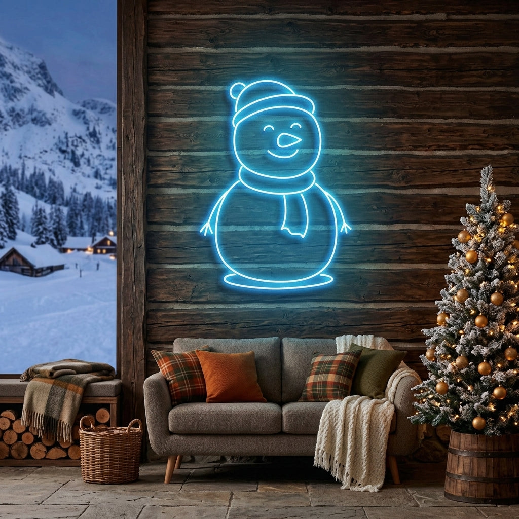 Christmas Snowman Neon Sign