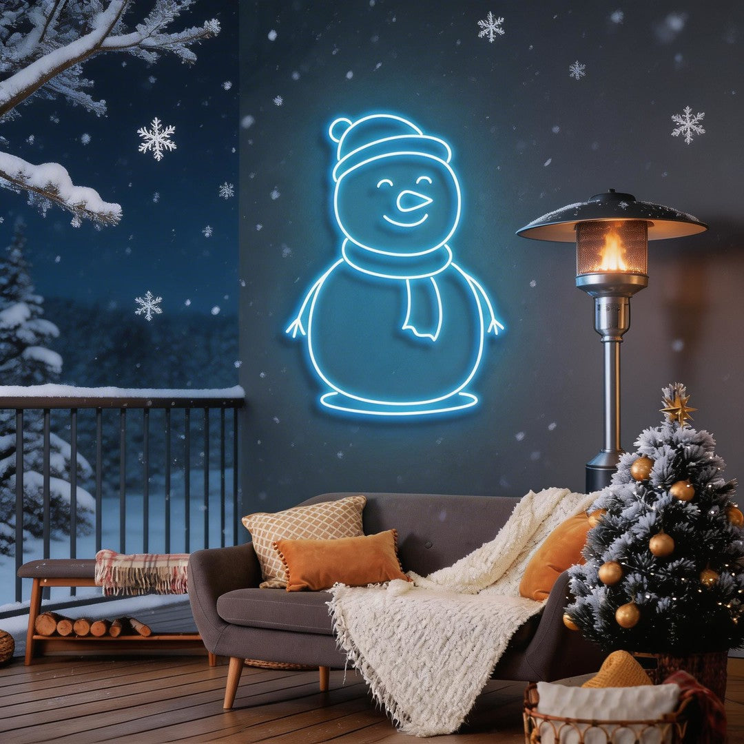 Christmas Snowman Neon Sign