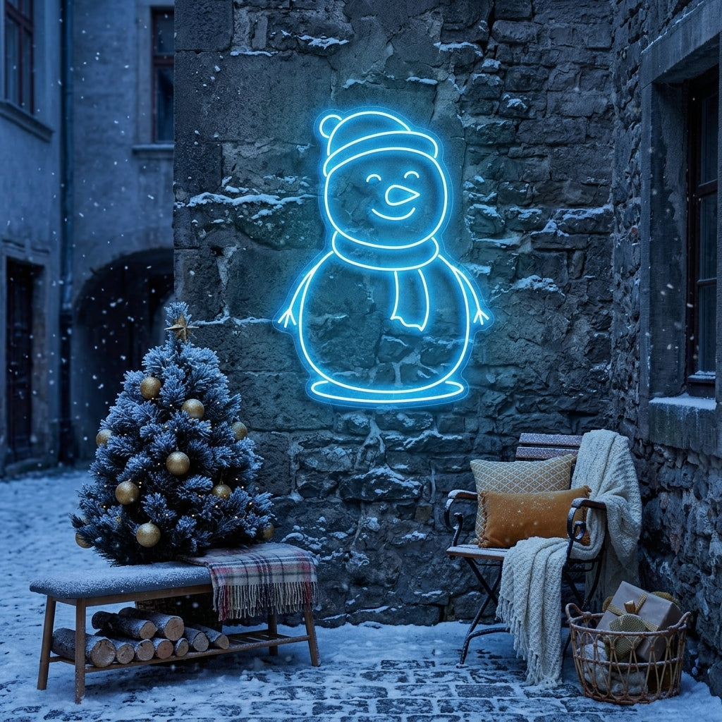 Christmas Snowman Neon Sign