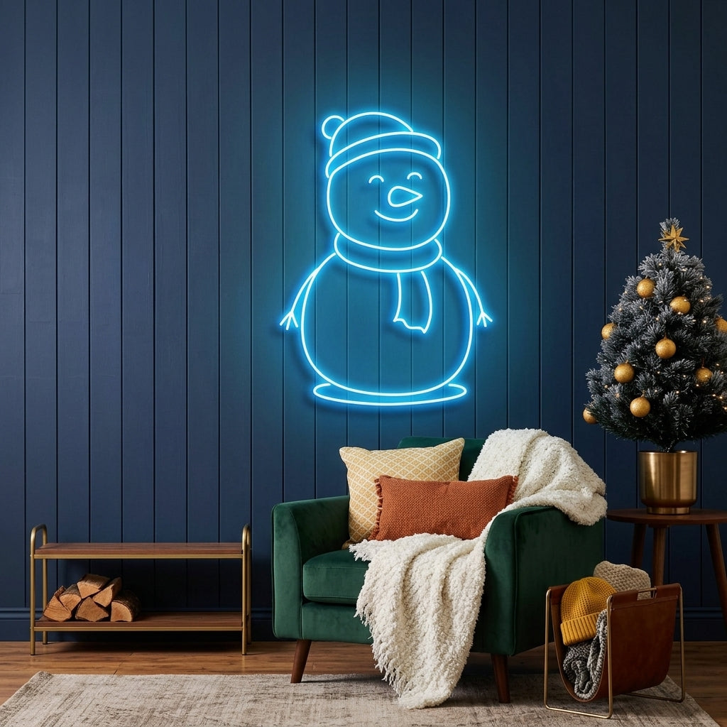 Christmas Snowman Neon Sign