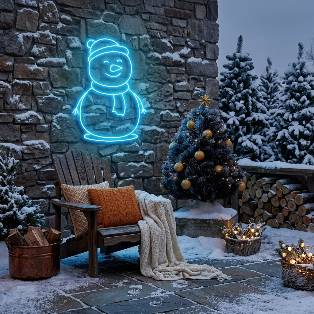 Christmas Snowman Neon Sign