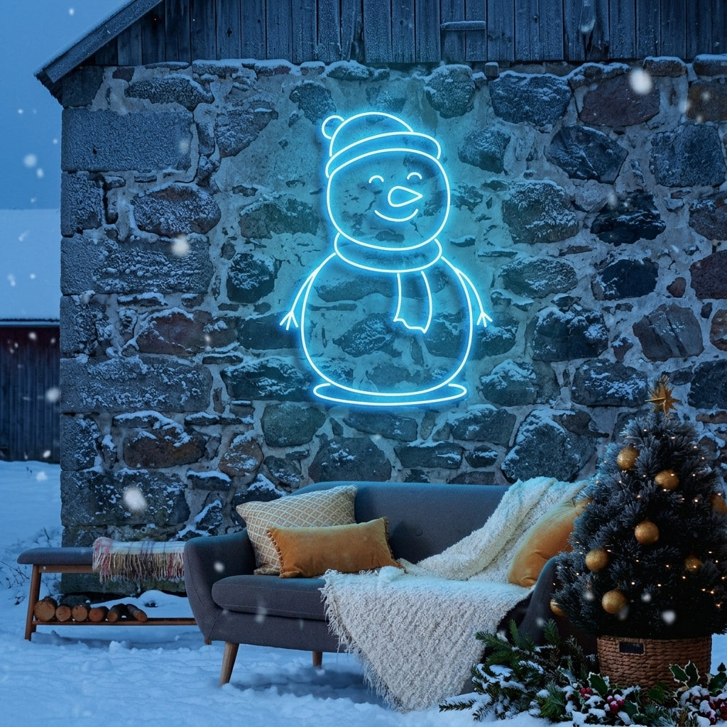 Christmas Snowman Neon Sign