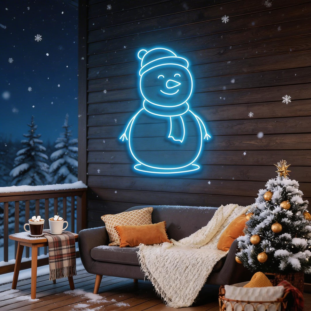 Christmas Snowman Neon Sign