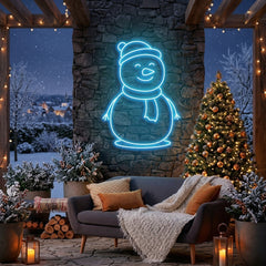 Christmas Snowman Neon Sign