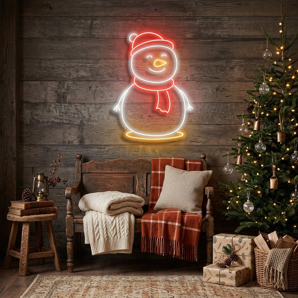 Christmas Snowman Neon Sign