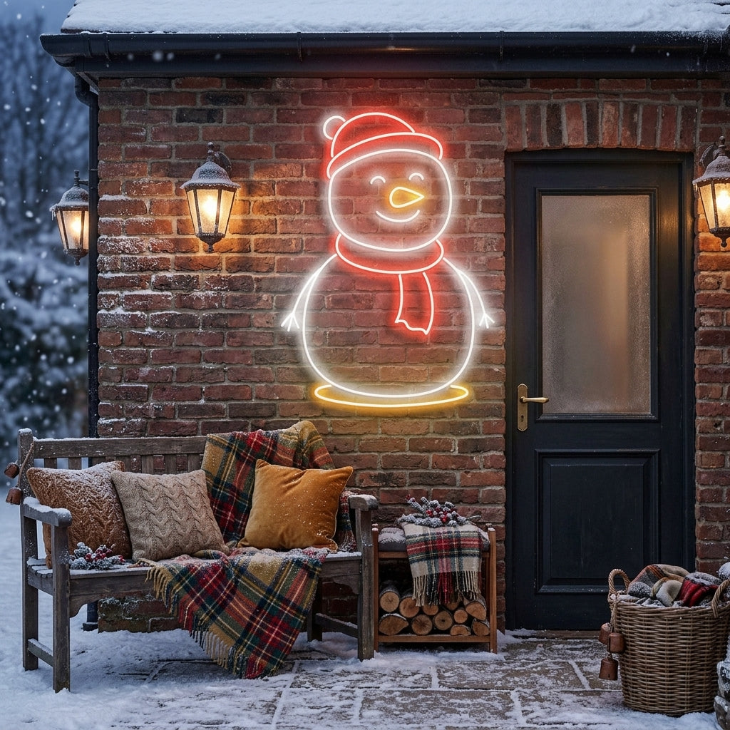 Christmas Snowman Neon Sign